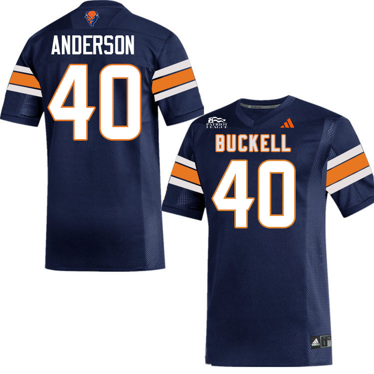Bucknell Bison #40 Abdullah Anderson College Football Jerseys,Uniforms-Navy